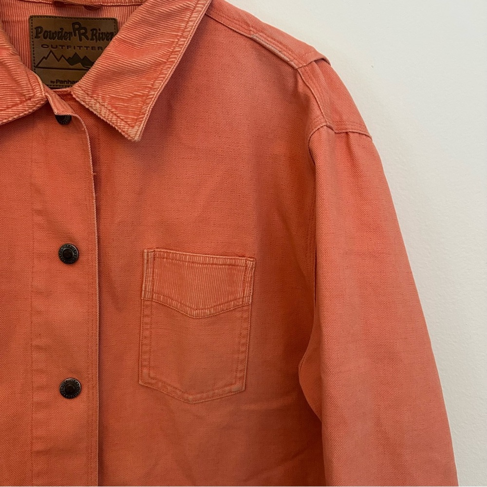 Powder River Outfitters Jacket Womens Size Large Salmon Pink Snap Zipper - Picture 5 of 8